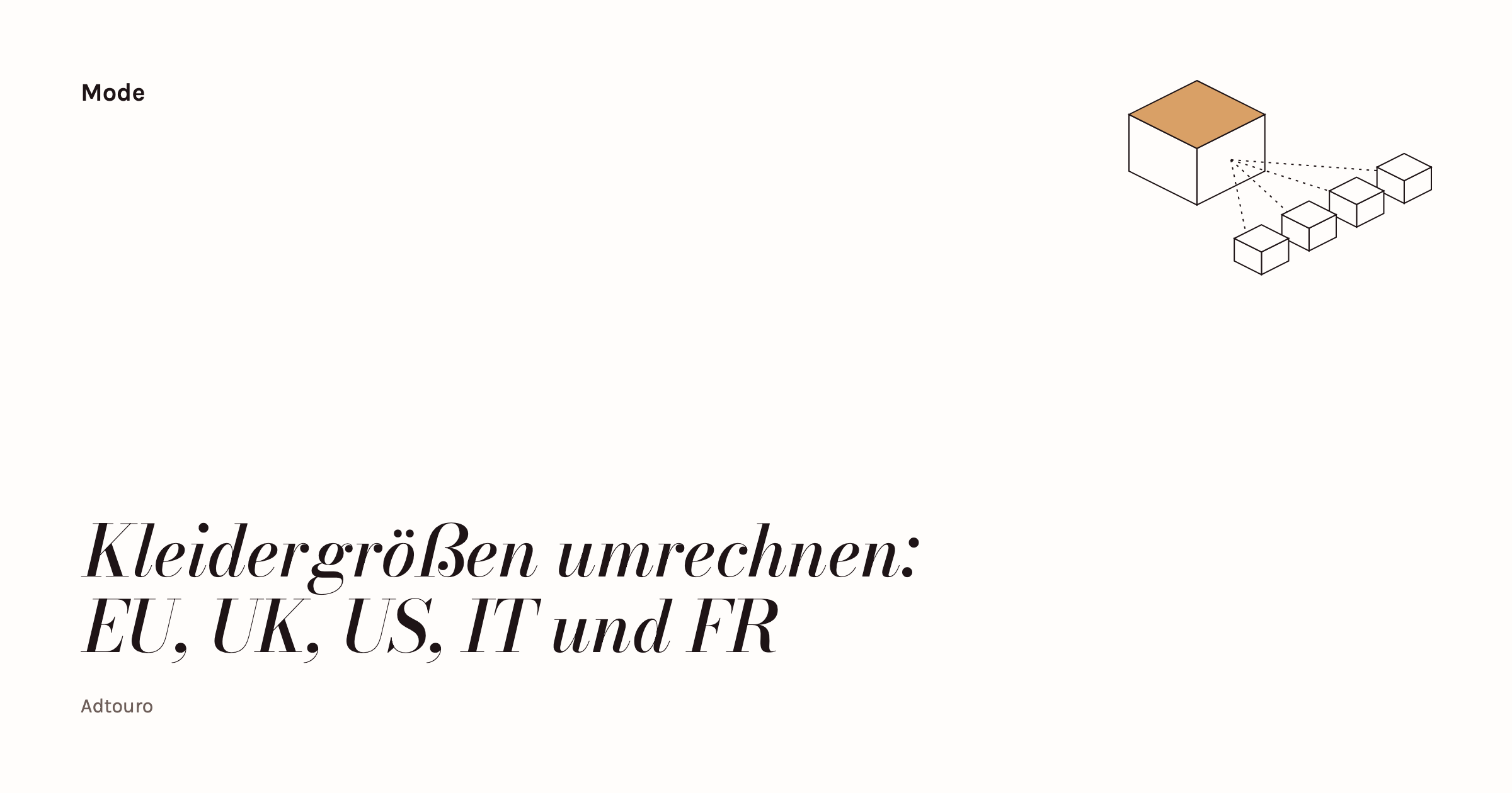 Kleidergrößen zwischen EU, UK, US, Frankreich und Italien umrechnen.